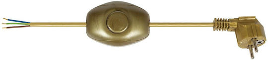 VK Lighting Netzkabel in Gold Farbe 2m 1Stück