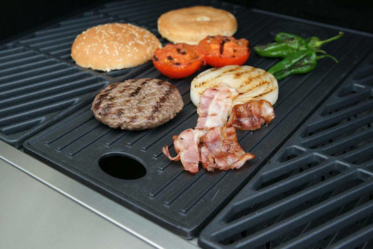 Outdoorchef DGS Baking Plate Double Sided with Cast Iron Flat & Grill Surface 44x20.3x0.9cm