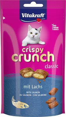 Vitakraft Crispy Crunch Λιχουδιές Σνακ Γάτας με Σολομό 60gr