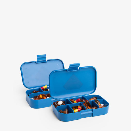 SmartShake Superman Weekly Pill Organizer Pill Box Organizer Blue