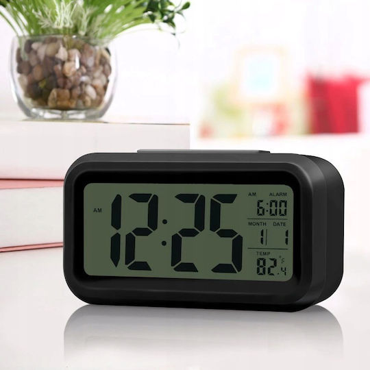 Termometru Ceas de Masă Digital Ceas deșteptător Negru AC095B