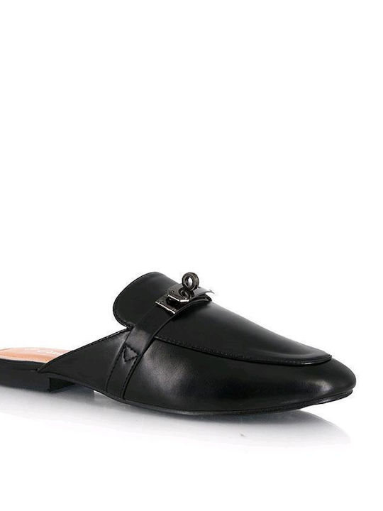 Malesa Flat Mules Black