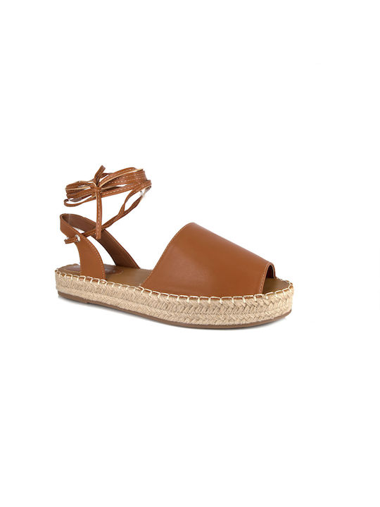 Malesa Damen Espadrilles in Tabac Braun Farbe