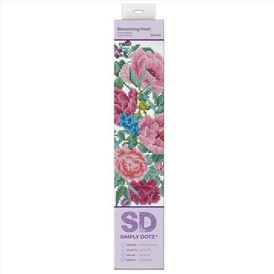 Diamond Dotz Blossoming Heart Canvas Diamond Painting Kit 32x32cm SD3.403