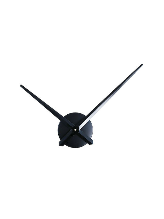 3D Wall Clock Sticker Plastic Black Ø30cm