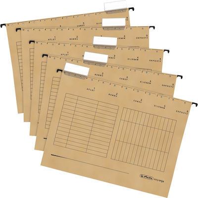 Herlitz Folder Hanging for Paper A4 Brown 5pcs