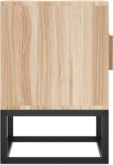 TV Stand Made of Metal & Wood Beige L105xD30xH45cm