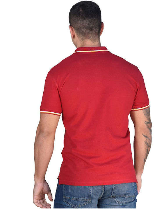 Splendid Men's Short Sleeve Blouse Polo Red