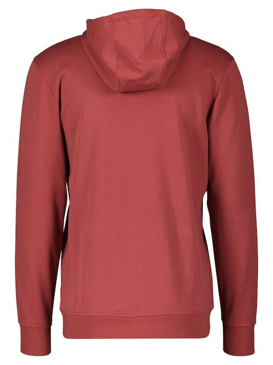 Scott Herren Sweatshirt Jacke mit Kapuze Rot