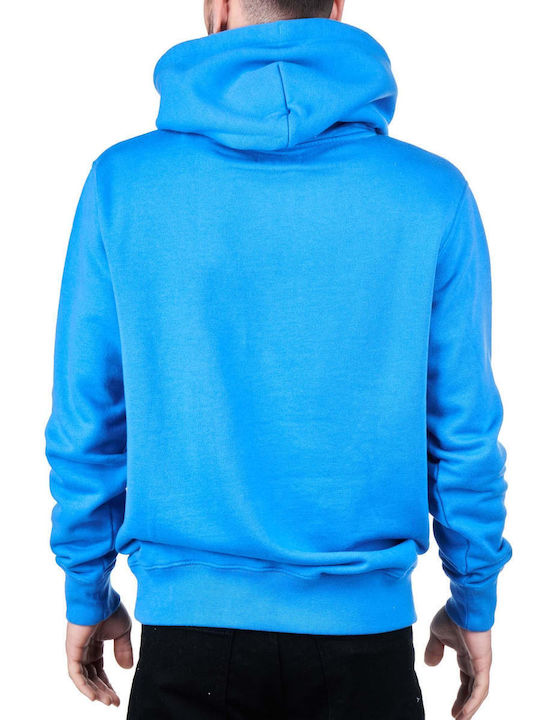 MC2 Men's Sweatshirt with Hood and Pockets Blue