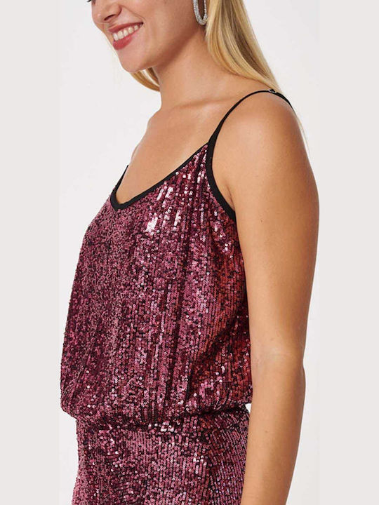 Damen Bluse mit Trägern Rot