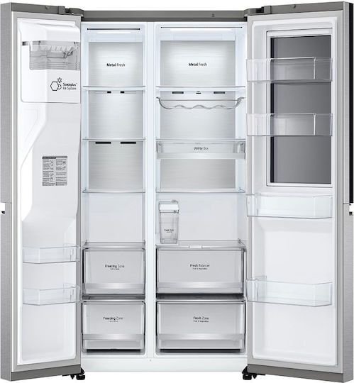 LG Ψυγείο Ντουλάπα 635lt Total NoFrost Υ179xΠ91.3xΒ73.5εκ. Inox GSXV91MBAE
