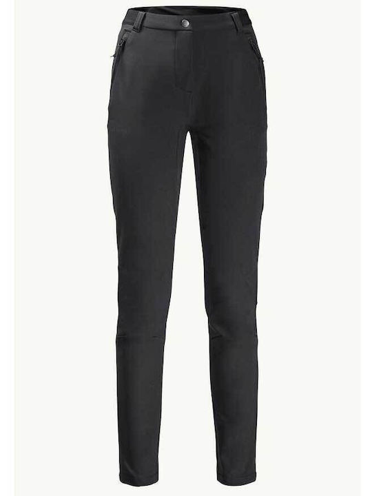 Jack Wolfskin Geigelstein Γυναικείο Μακρύ Παντελόνι Πεζοπορίας Μαύρο