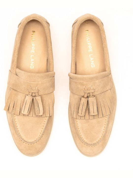 Damen Mokassins in Beige Farbe
