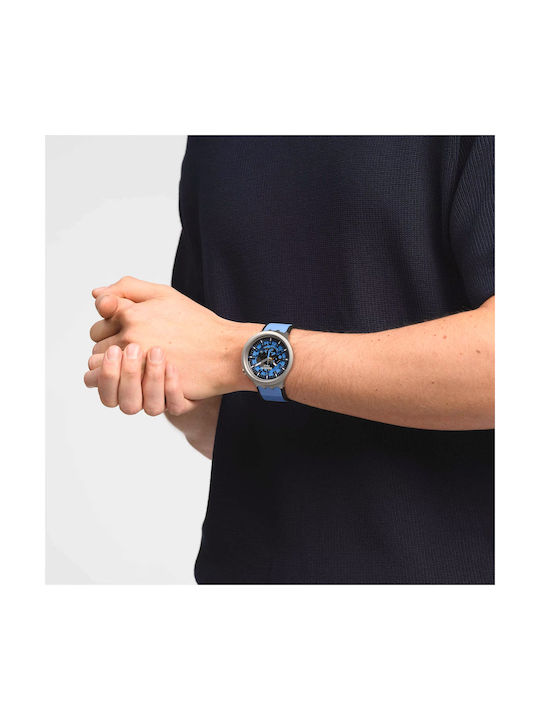 Swatch Watch Battery with Blue Rubber Strap