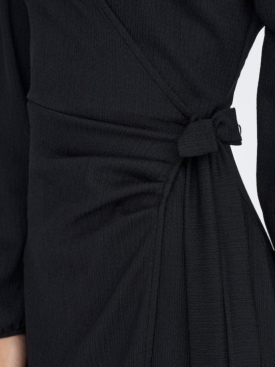 Only Midi Dress Wrap Black