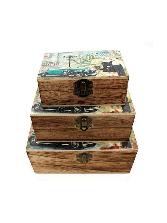 Wooden Decorative Boxes Set 3pcs