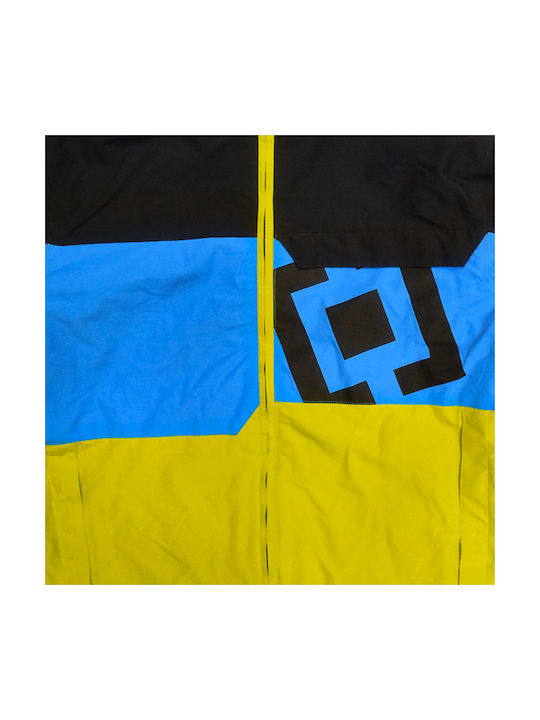 Waterproof Kids' Sports Jacket Short with Hood Multicolour