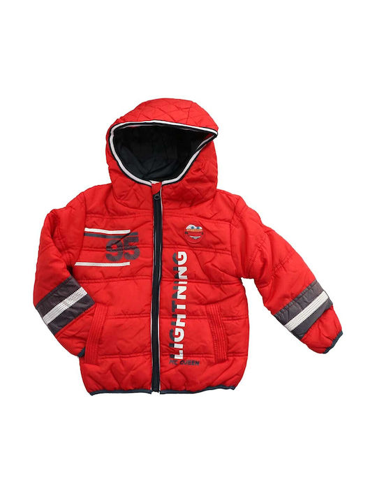 Disney Boys Casual Jacket Red with Ηood