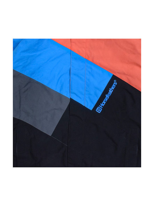 Waterproof Kids' Sports Jacket Short with Hood Multicolour