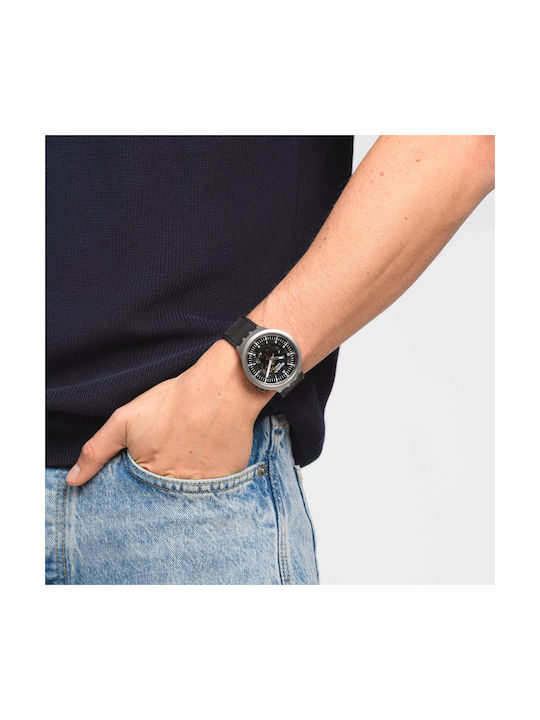 Swatch IRONY Watch with Black Rubber Strap