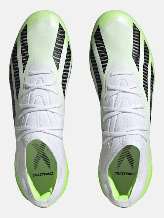 adidas X Crazyfast.1 Football Shoes with Cleats White