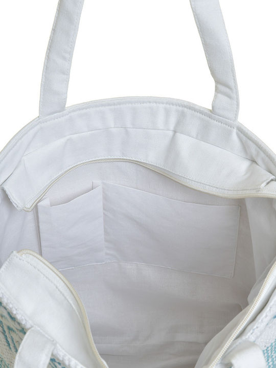 Inart Fabric Beach Bag Blue