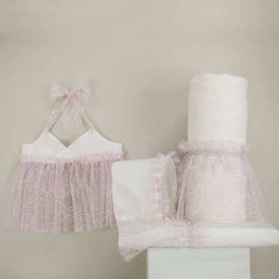 My Little Kiss Christening Oilcloths Set Ιβουάρ-Nude 6pcs