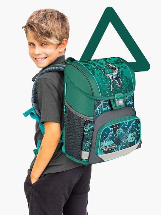 Herlitz School Bag Backpack Elementary, Elementary in Green color 17lt