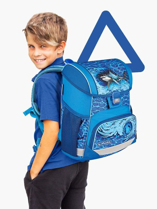 Herlitz School Bag Backpack Elementary, Elementary in Blue color 17lt