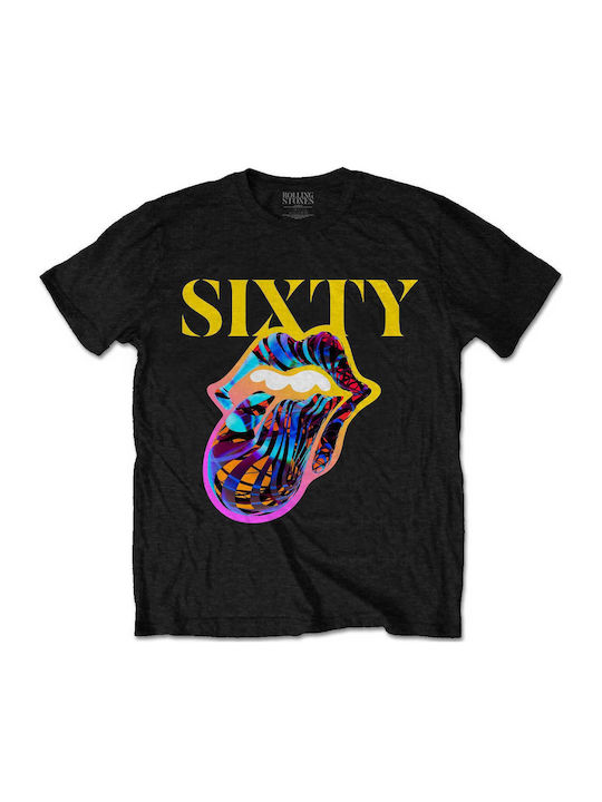 Pegasus Tongue T-shirt Rolling Stones Μαύρο Βαμβακερό