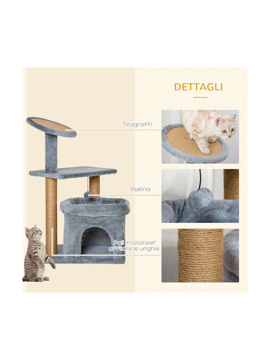 Pawhut Cat Scratching Post Tree Γκρι 30x30εκ. Pawhut Cat Scratching Post Tree Γκρι 30x30εκ.