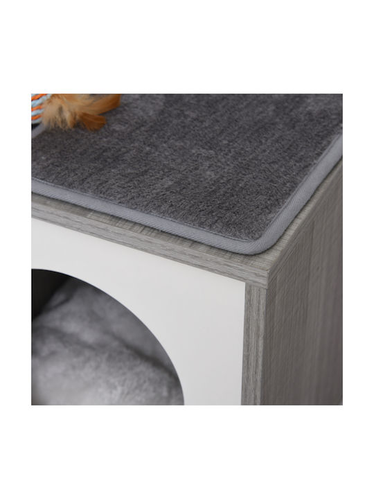 Pawhut Scratching Post Cat Trees Gray 2 levels 59x39x62cm