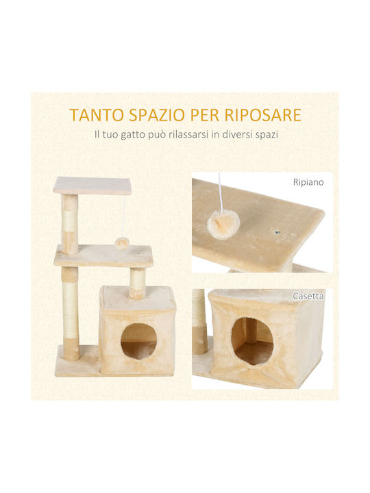 Pawhut Kratzbaum Beige 50x30x80cm