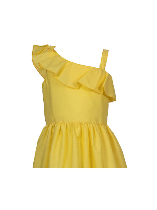 M&B Kid's Fashion Mädchen Kleid Ärmellos Gelb