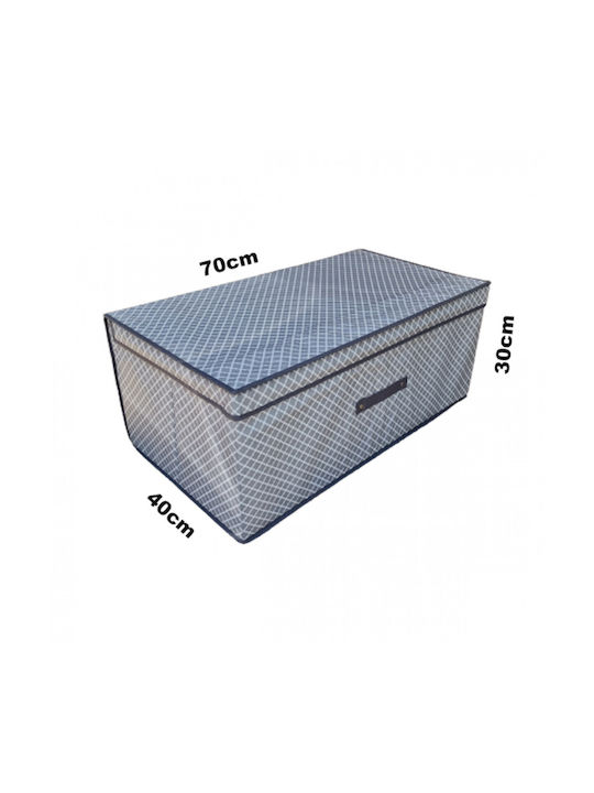 Fabric Storage Box with Lid Gray 70x40x30cm