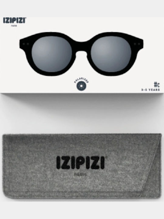 Izipizi Round Baby Kids Sunglasses with Polarized Lens Black for 0-9 Months