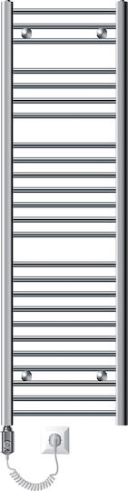 ECD Germany Електрическа закачалка за кърпи 1200W 150x40см Сребрист