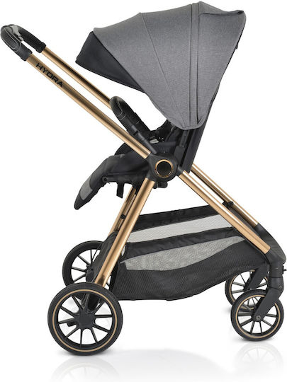 Cangaroo Hydra Adjustable 2 in 1 Baby Stroller Suitable for Newborn Gray