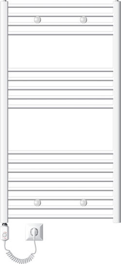 ECD Germany Luxebath Electric Towel Rail 1200W 120x75cm White