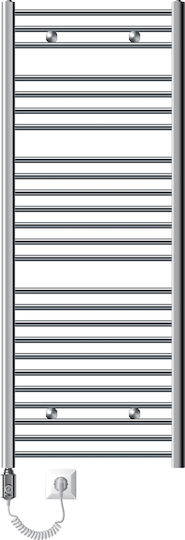 ECD Germany Ηλεκτρική Πετσετοκρεμάστρα 1200W 150x60cm Ασημί
