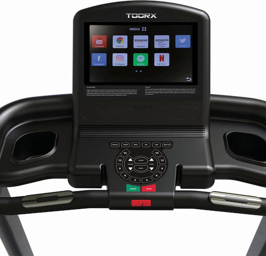 Toorx TFT 10.1 3.5hp Electric Foldable Treadmill for User Up to 130kg
