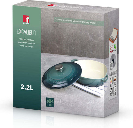 Bergner Excalibur Ρηχή Κατσαρόλα από Χυτό Αλουμίνιο 2.2lt / 24cm