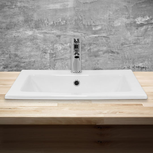 ML-Design Inset / Countertop Sink Ceramic 45x22.5x42cm White