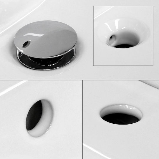 ML-Design Inset / Countertop Sink Ceramic 45x22.5x42cm White