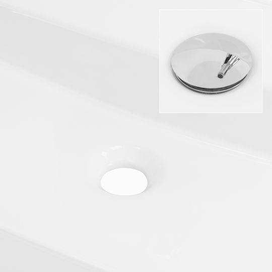 ML-Design Надеждна мивка Керамика 80x40x12см Бял