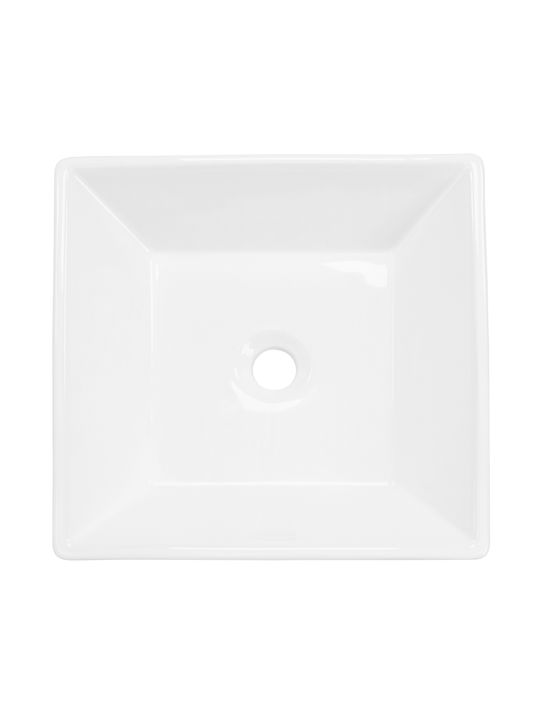 ML-Design Aufgesetztes Waschbecken Keramik 41x41x12cm Weiß