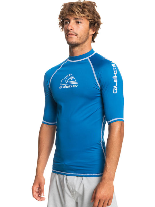 Quiksilver On Tour Bărbați Mâneci scurte Tricou de protecție solară Albastru