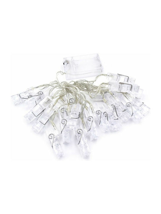 Christmas LED Light Natural White 2.7m Battery