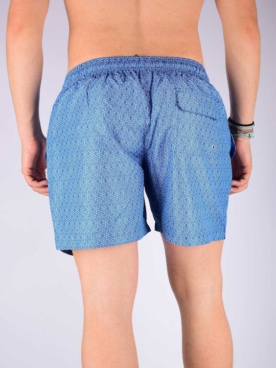 Barbour Herren Badehose Hellblau Drucken